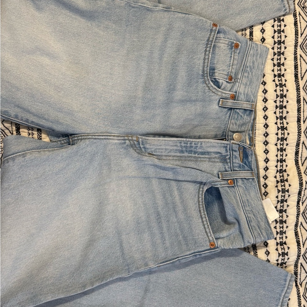 Levi's Light Blue High-Rise Straight Jeans